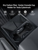 Dry Carbon Fiber Center Console Cup Holder for Cybertruck