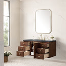 James Martin Amberly 48" Dual Mount Single Bathroom Vanity, Mid-Century Walnut
