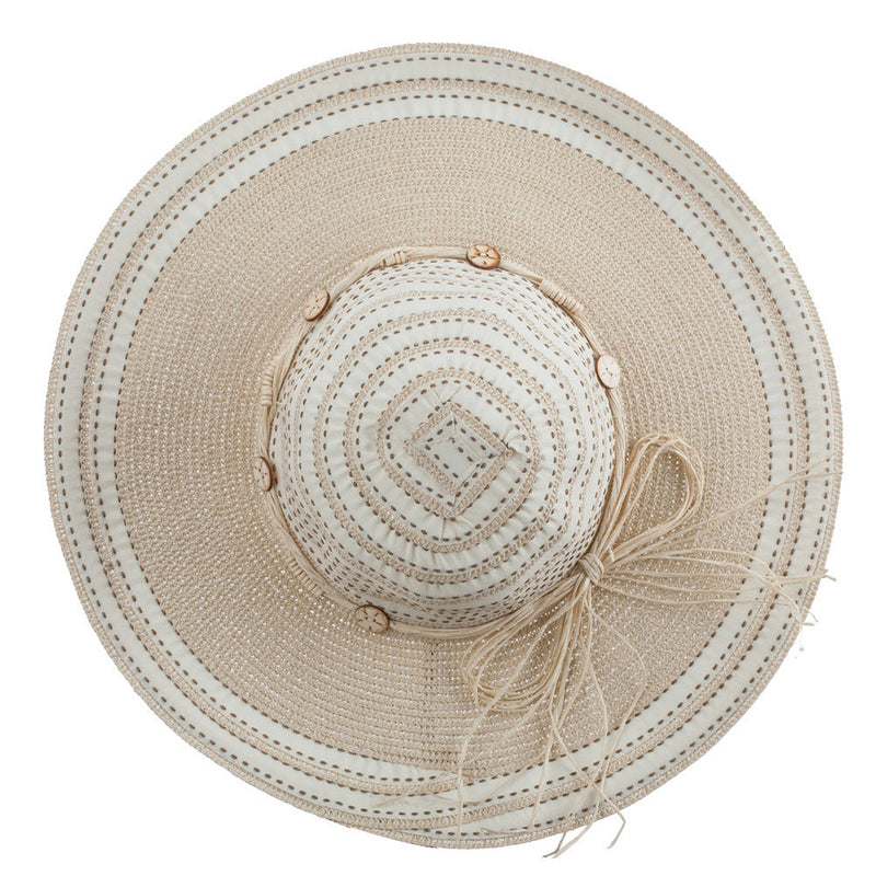 Dash Stitched Paper Braid Hat