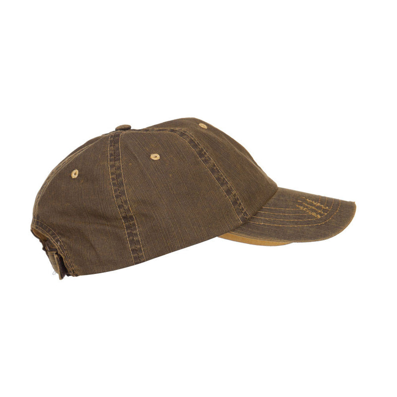Distressed Washed Herringbone Cotton Cap