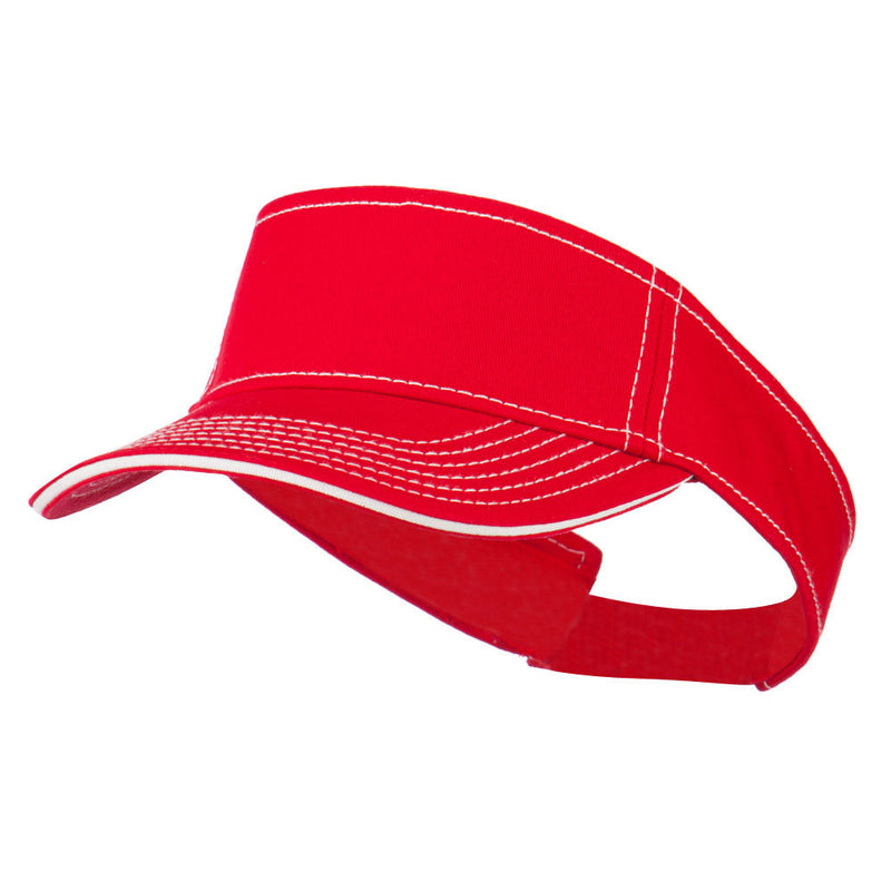 Contrast Stitch Sandwich Visor