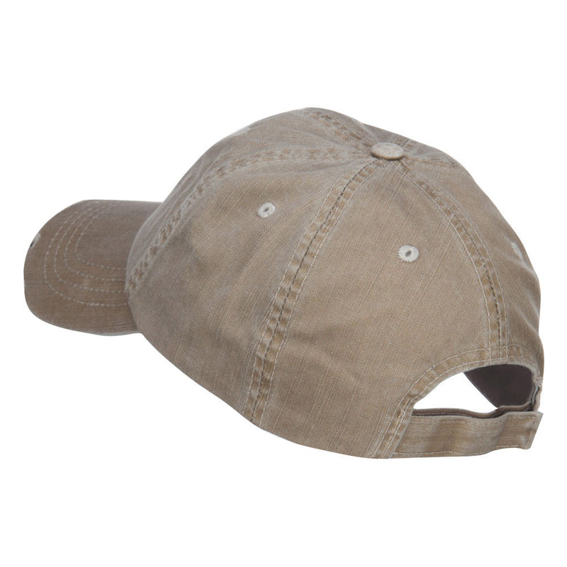 Distressed Washed Herringbone Cotton Cap