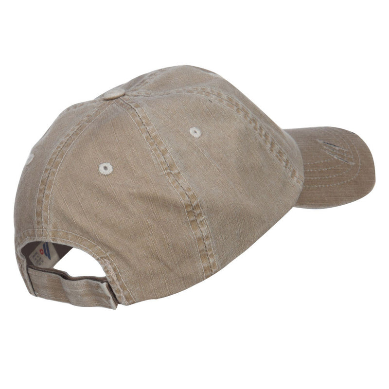 Distressed Washed Herringbone Cotton Cap
