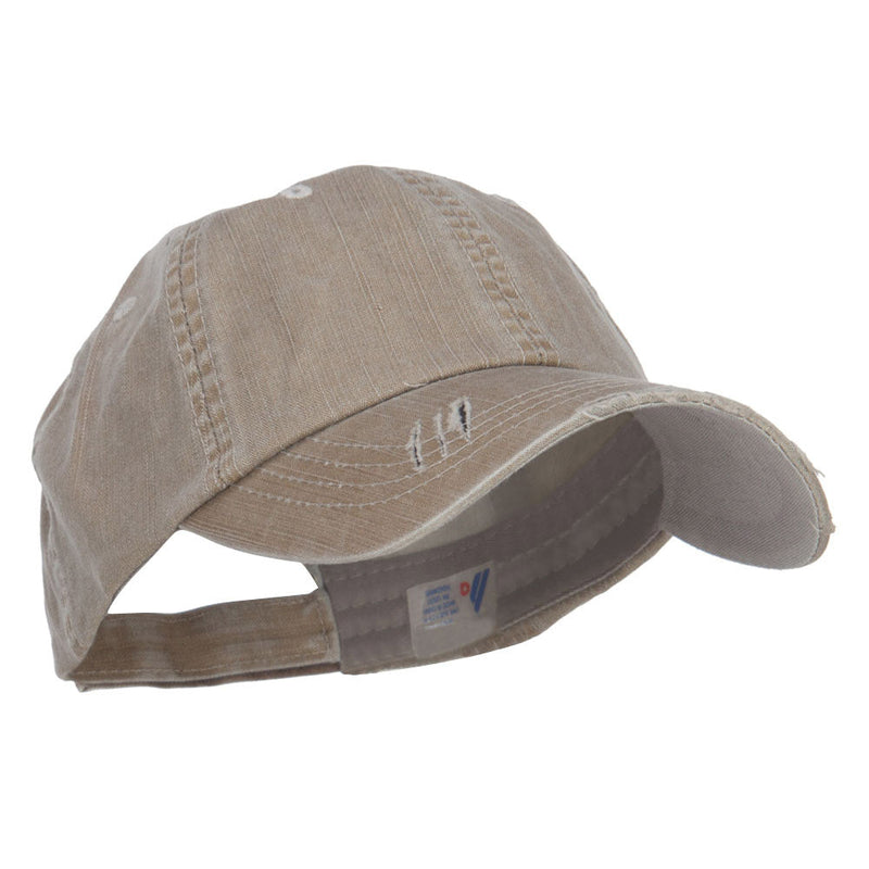 Distressed Washed Herringbone Cotton Cap