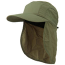 Mens UV 50+ Drawstring Flap Cap