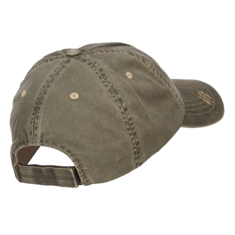 Distressed Washed Herringbone Cotton Cap