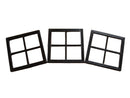 3-Mini Windows-Black Decorative Windows