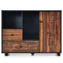 Mobile Filing Cabinet 2 Drawers with Open Shelves for Home and Office by LJGDeals