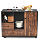 Mobile Filing Cabinet 2 Drawers with Open Shelves for Home and Office by LJGDeals