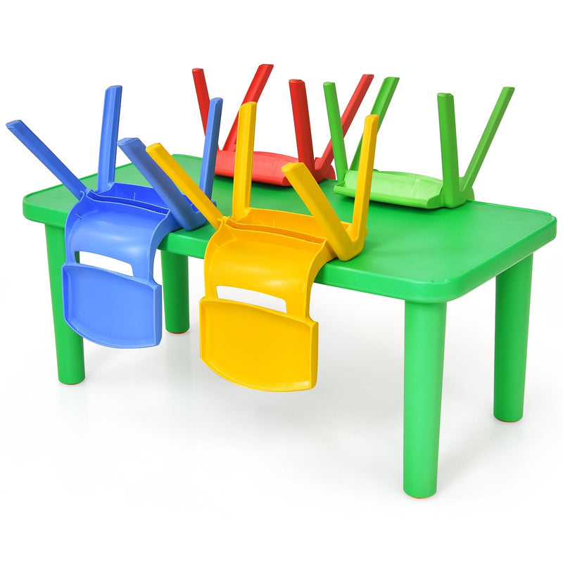 Kids Colorful Plastic Table and 4 Chairs Set, photo 4 of 8