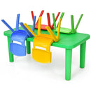 Kids Colorful Plastic Table and 4 Chairs Set by LJGDeals