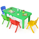 Kids Colorful Plastic Table and 4 Chairs Set by LJGDeals