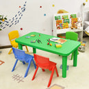 Kids Colorful Plastic Table and 4 Chairs Set by LJGDeals