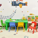 Kids Colorful Plastic Table and 4 Chairs Set by LJGDeals