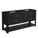 James Martin Lucian 72" Double Bathroom Vanity, Carbon Oak
