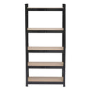 5 Tier Heavy Duty Metal Shelving Rack Unit Garage Storage Shelf Black UK