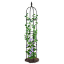 6.2ft Garden Obelisk Trellis; Lightweight Rustproof Plastic Coated Metal Tall Tower Trellis Stand