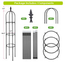 6.2ft Garden Obelisk Trellis; Lightweight Rustproof Plastic Coated Metal Tall Tower Trellis Stand