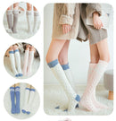 3 Pairs Stripes Knee High Soft Fuzzy Sock for Womens Indoor Outdoor Warm