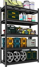 72" H Garage Shelving Unit, Garage Storage Shelves 2500LBS Heavy Duty Shelving, Adjustable 5 Tier Metal Shelving Utility Shelf, Storage Rack for Industrial, Warehouse, Basement (16" D*36" W*72" H)