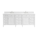 James Martin Brittany 84" Double Bathroom Vanity, Bright White