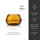 Tequila Copita Glass in Amber by Viski