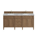 James Martin Brittany 72" Double Bathroom Vanity, Pecan