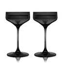 Reserve Nouveau Crystal Coupe Glasses in Smoke Set of 2