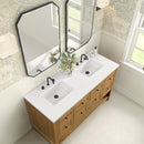 James Martin Breckenridge 60" Double Bathroom Vanity, Light Natural Oak