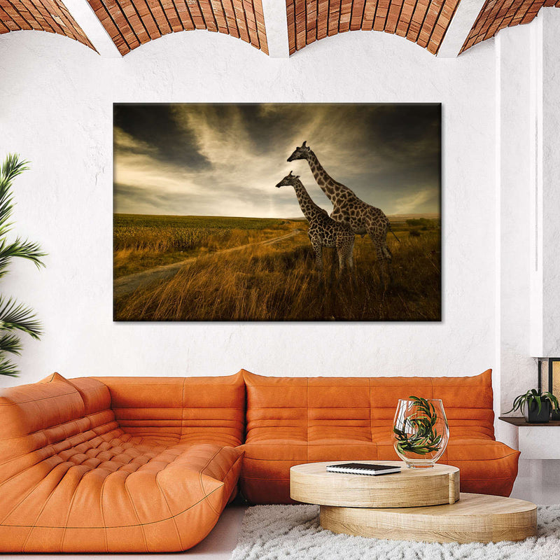 Giraffe Family Wall Art