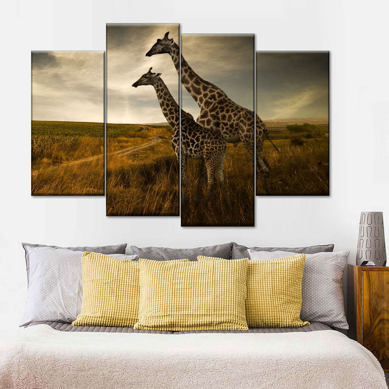 Giraffe Family Wall Art