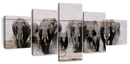 Elephants In Motion Wall Art