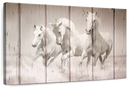 Rustic White Horses Wall Art