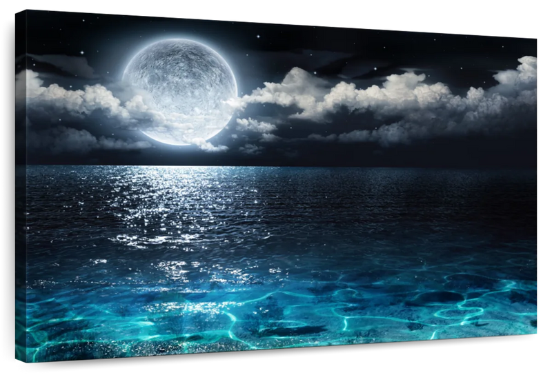 Romantic Full Moon Wall Art