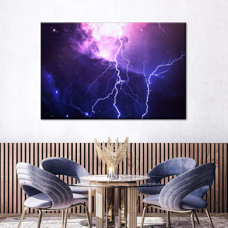 Cosmic Lightning Wall Art