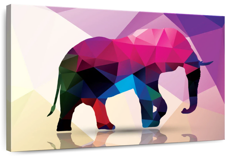 Geometric Elephant Wall Art