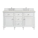 James Martin Lorelai 60" Double Bathroom Vanity, Bright White
