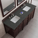 James Martin Brittany 72" Double Bathroom Vanity, Burnished Mahogany
