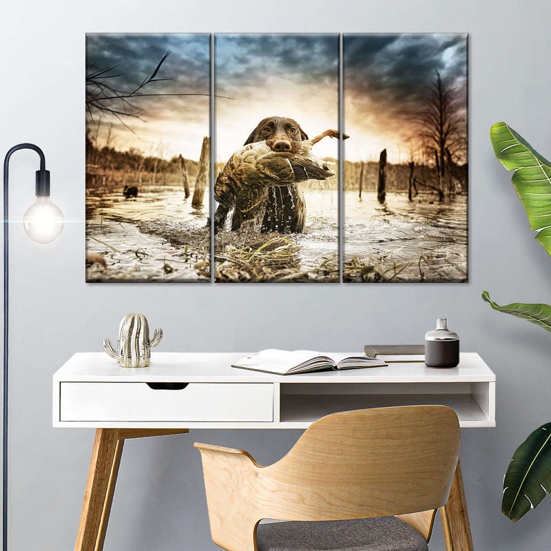 Dog Fetching Game Wall Art