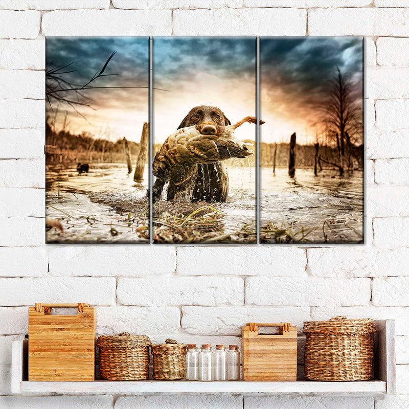 Dog Fetching Game Wall Art