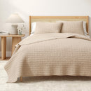 100% Cotton Honeycomb Waffle Garment Washed Quilt Set - Genevieve Collection by Great Bay Home