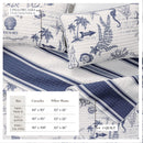 Coastal Printed Cotton Quilt Set - Calypso Collection by Great Bay Home