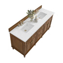 James Martin Lorelai 72" Double Bathroom Vanity, Mid-Century Walnut