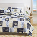 Caspian Collection Coastal Patchwork Quilt Set by Great Bay Home