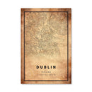 Dublin Vintage Map Canvas