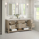 James Martin Breckenridge 72" Double Bathroom Vanity, Whitewashed Oak