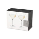 Raye Angled Crystal Martini Glasses Set of 2 by Viski