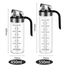 Durable automatic oil bottle set in red & gold for kitchen storage by Decorbites