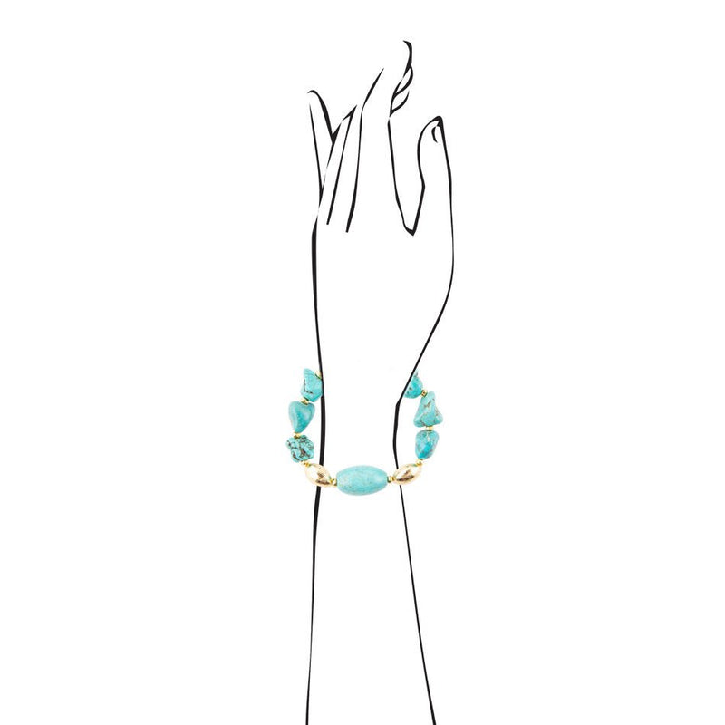 Durango Chunky Turquoise Stretch Bracelet