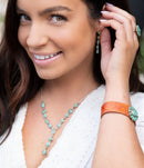 Durango Blue Turquoise and Sterling Silver Linear Post Earrings